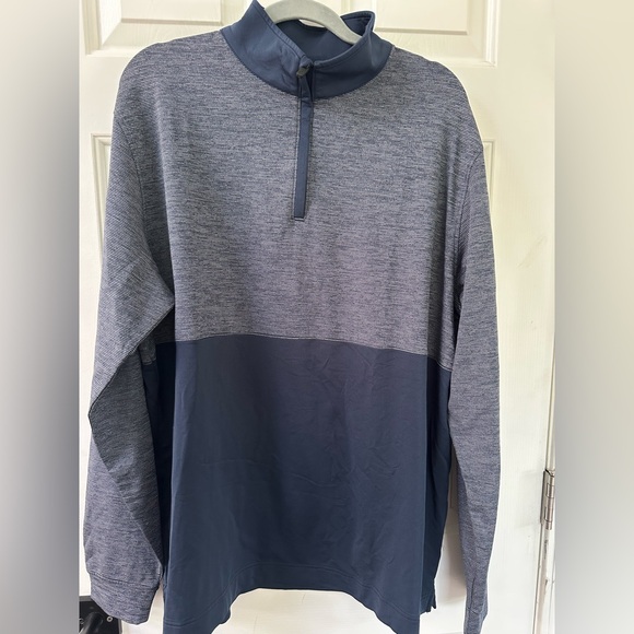 FootJoy Other - FootJoy Striped Navy and Gray 1/4 Zip Pullover